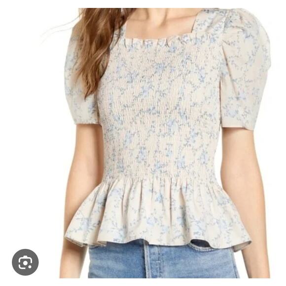 Rachel Parcel Floral Summer Top S - Picture 1 of 5